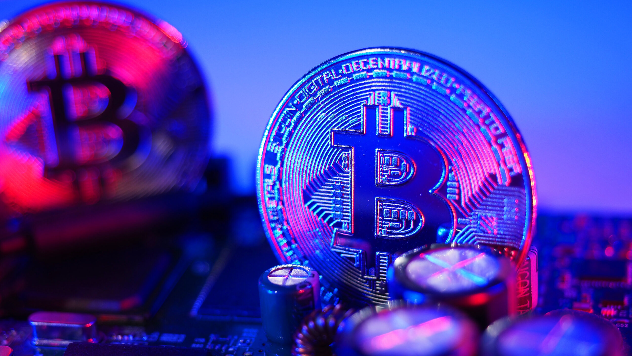 Bitcoin and semiconductor. Represent mining in Cryptocurrency ca